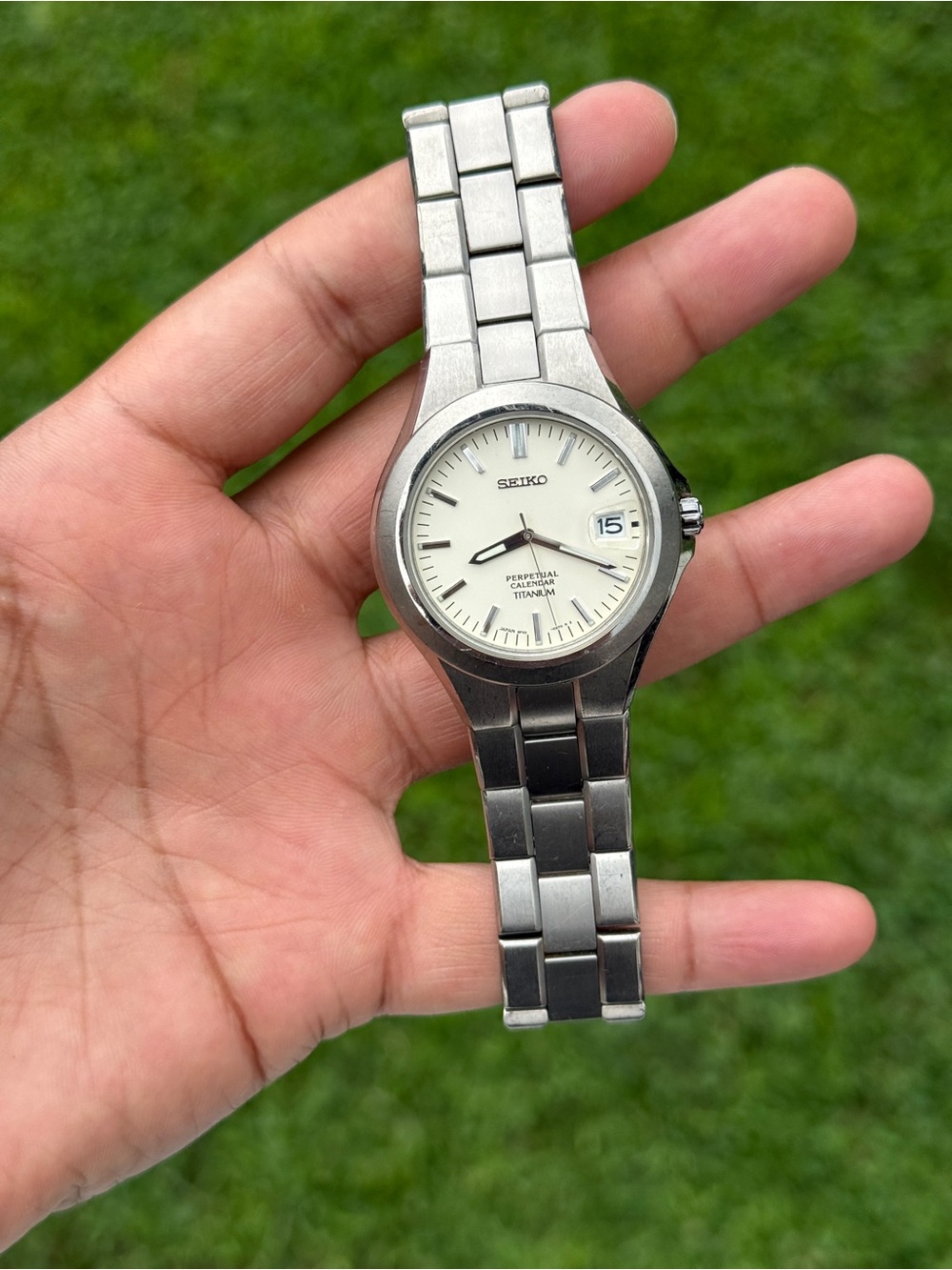 SEIKO Perpetual Calendar Titanium Date Men's 40mm watch